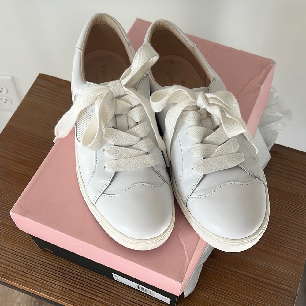 Kate Spade - White Leather Sneakers